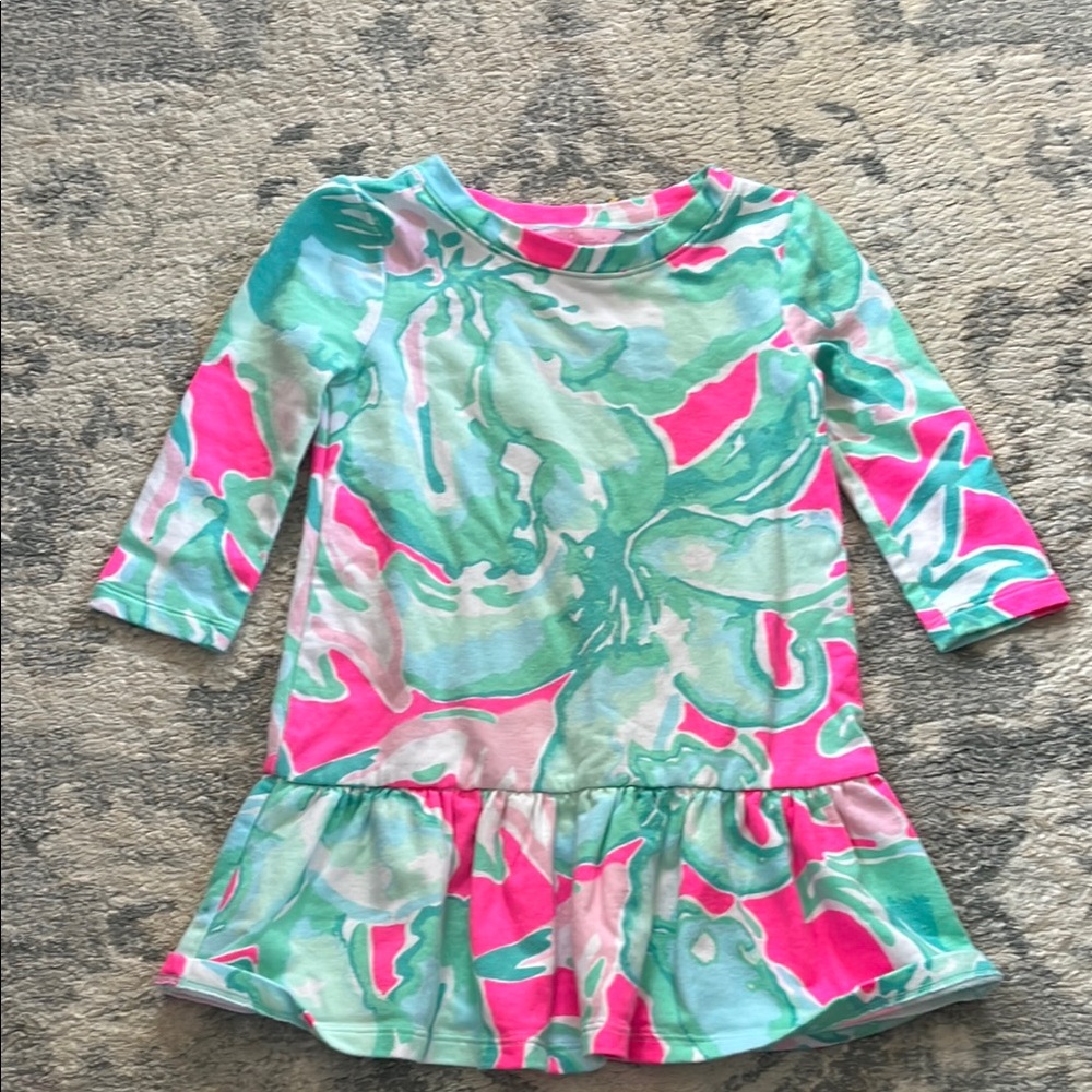 Lilly Pulitzer Kids Casual Dress - Pink and Green